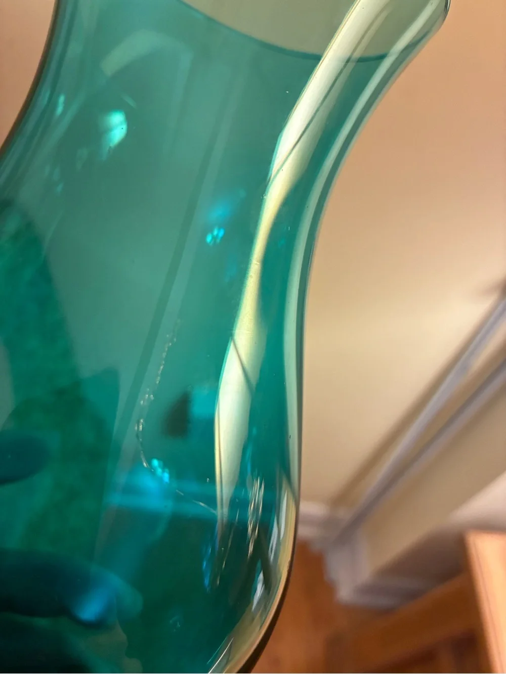 Teal Hurricane Glass- Home Accents Lanterns